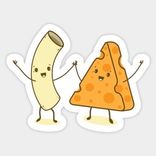 Cute Macaroni and Cheese Love Friends Kawaii Sticker